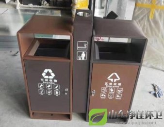 鋼制分類(lèi)垃圾桶，鋼制分類(lèi)果皮箱如期完工